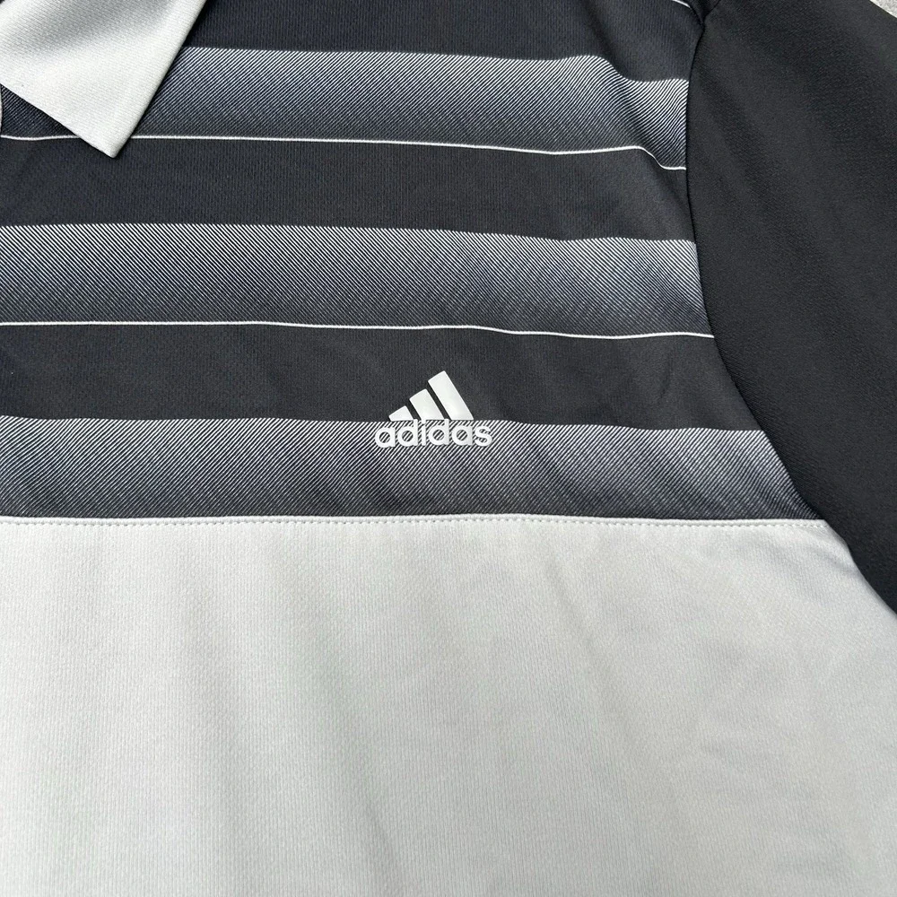 ADIDAS Polo Shirt Mens 2XL Golf Performance Sport Stretch Casual Black Gray